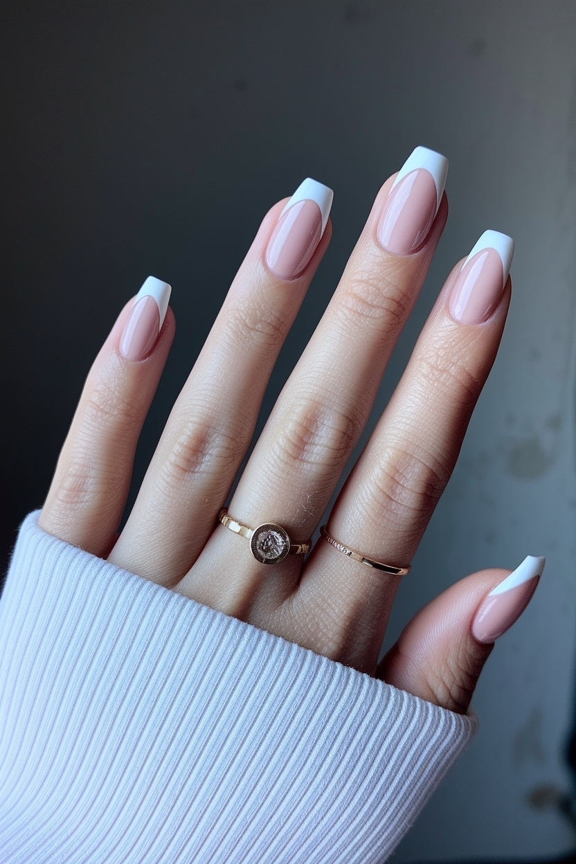 V Cut French Tip Nails: Edgy Styles for Bold Fashionistas outfit idea