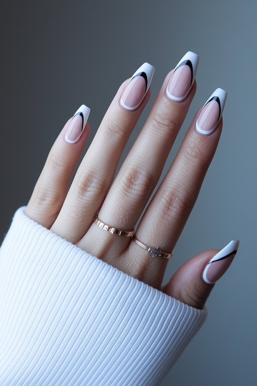 V Shaped French Tip Nails: Edgy and Unique Styles outfit idea