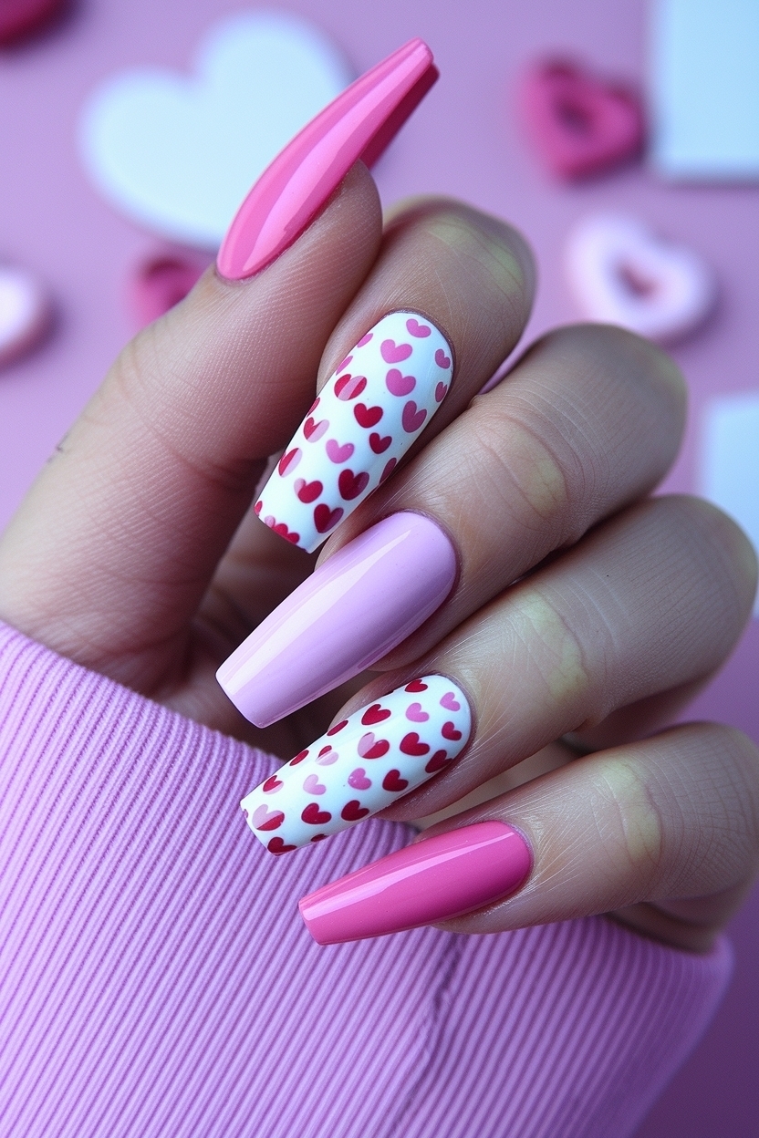 Trendy Valentines Day Nails Acrylic Long for 2024 outfit idea