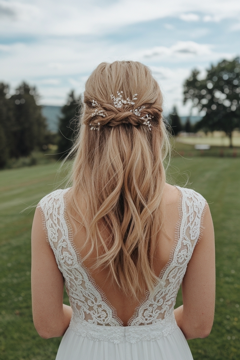 Wedding Hair Inspo Half Up Half Down for Your Big Day outfit idea
