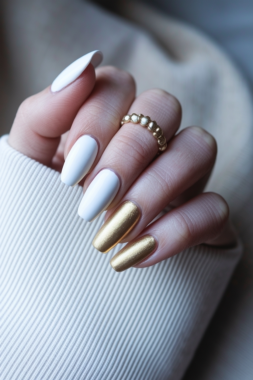 White and Gold Nail Ideas: Chic Designs for Every Taste outfit idea