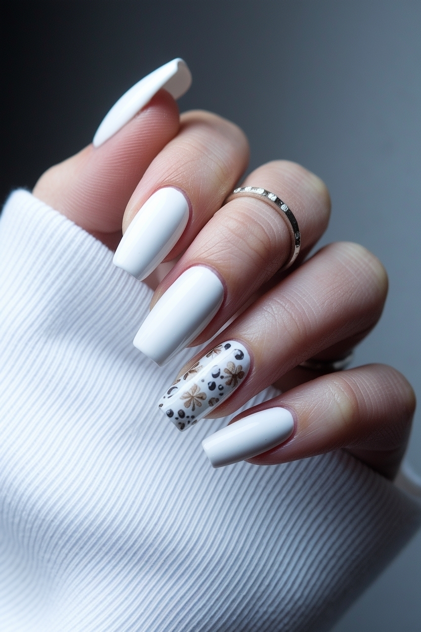 White Base Nails with Design: Elevate Your Style outfit idea