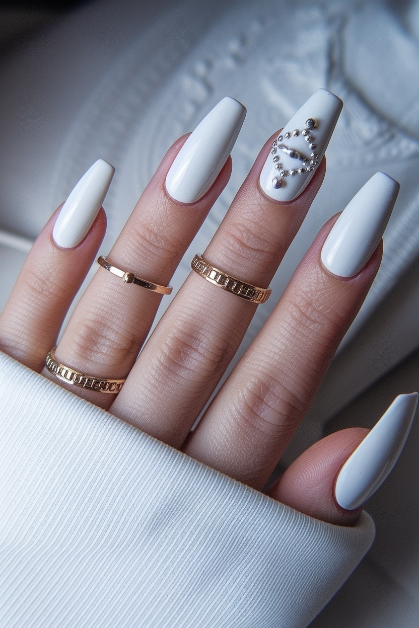 White French Nails with Designs: A Classic Twist outfit idea