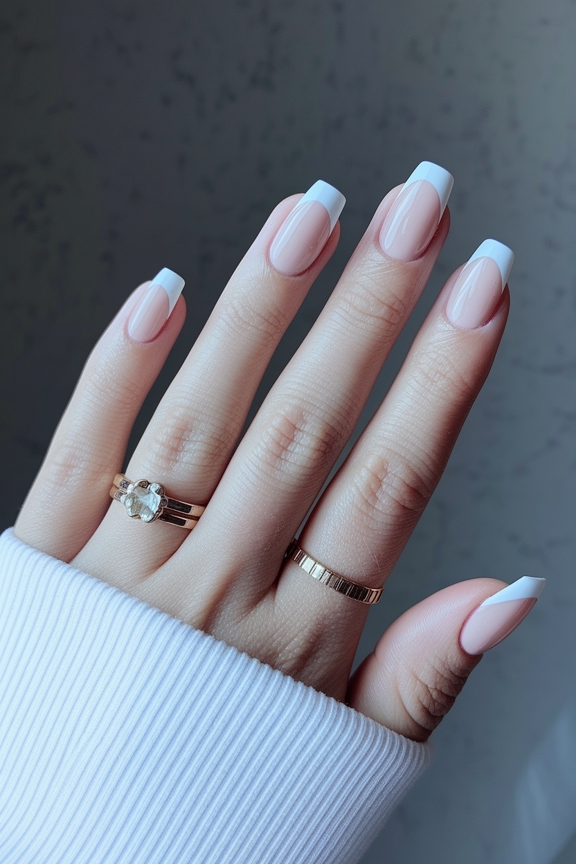 White French Tip Acrylic Nails: Timeless and Classy Choices outfit idea