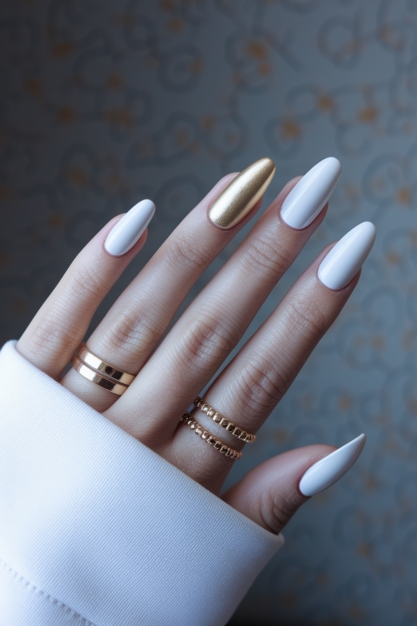 White Gold Nails Design Classy: Trends to Try outfit idea