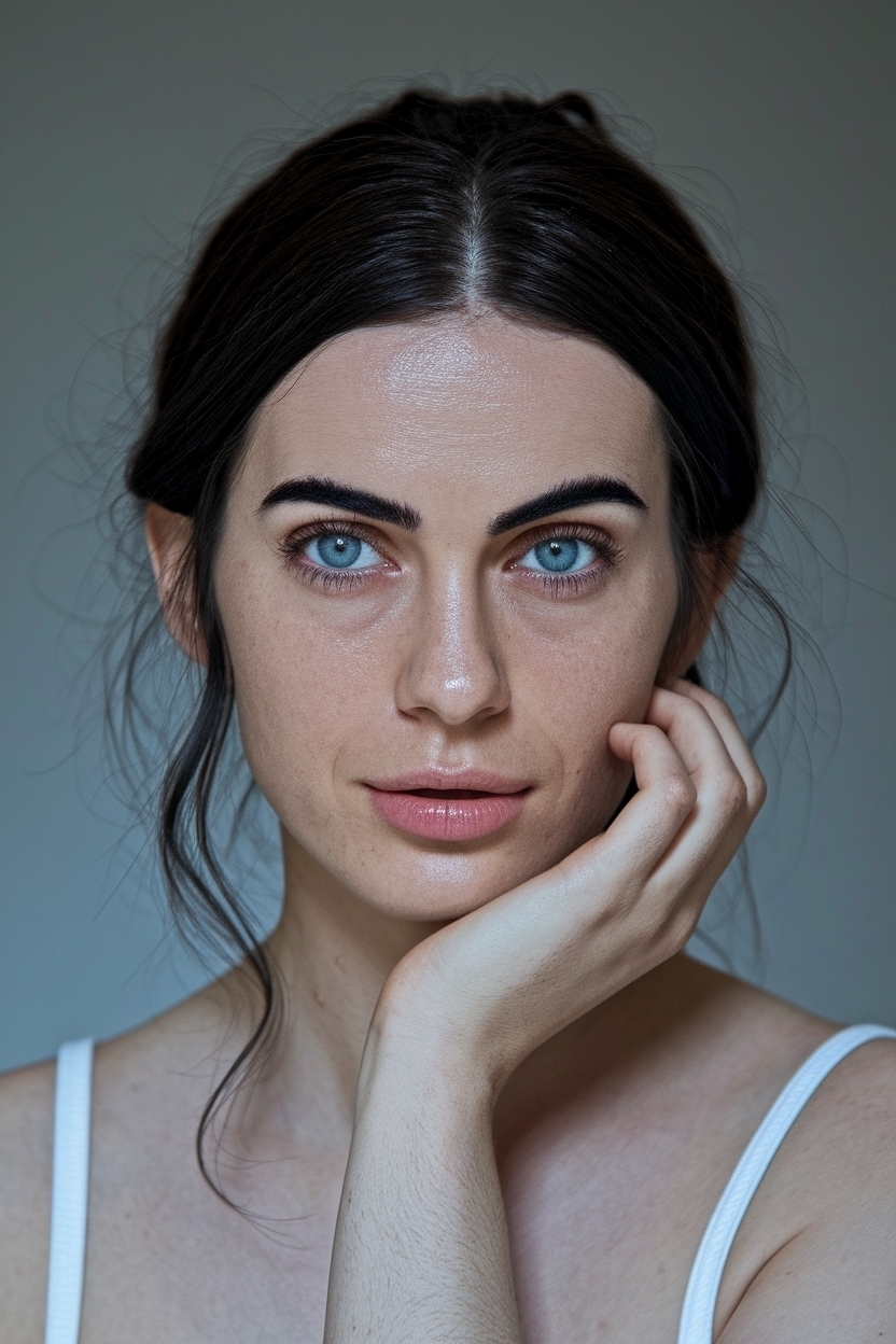 Woman with Black Hair and Blue Eyes: Stunning Styles outfit idea